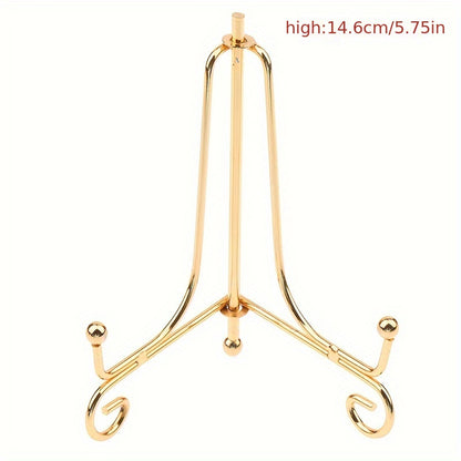 Stylish Gold Iron Display Stand for Various Decor Items | Easy to Assemble, Ideal for Home and Office Shelving