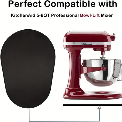 Set of 2 Plastic Mixer Bowl Covers and Sliding Mat, Safe for Contact with Food, Designed for 5.5-6 Quart Tilt-Head Stand Mixers. Includes Bowl Lid to Prevent Splatters and Sliding Pad for Quiet Operation and Table Protection.