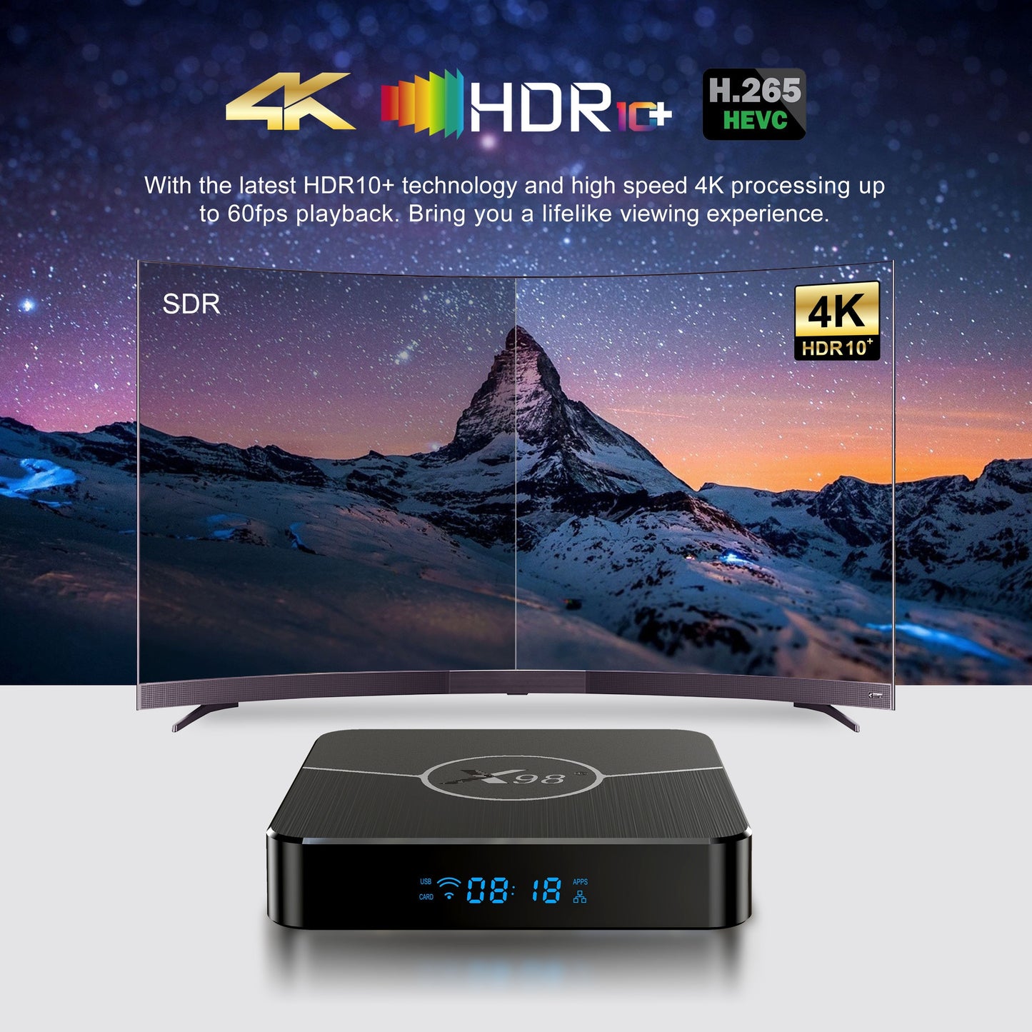 X98 Plus Smart TV Box: Android 11, Amlogic S905W2, H.265 AV1 Support, Dual Wifi, Media Player Set Top Box