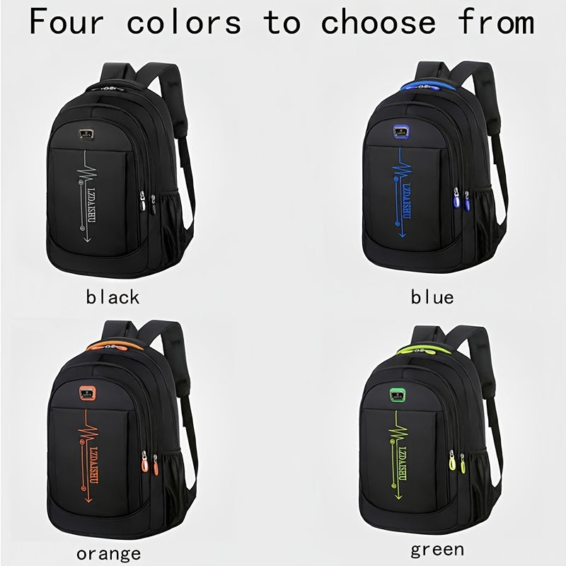 New spring backpack for business travel and leisure with large capacity, suitable for junior high school and computer use. Assorted zipper directions available.