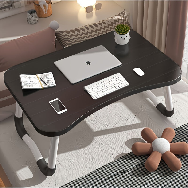 Versatile Folding Laptop Table with Adjustable Height Legs, Portable Bed Tray, Standing Desk for Sofa or Floor, Durable Materials, No electricity Required, Multi-Use Desk 60x40x28cm