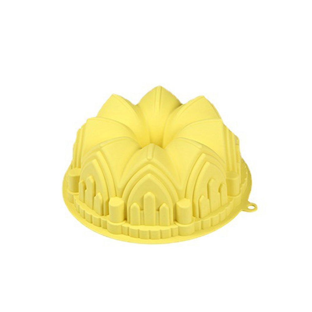 Silicone Castle Crown Cake Mold - Ideal for Baking Large Cakes and Desserts at Home