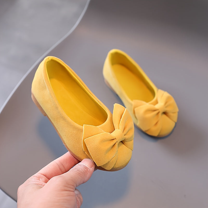 Stylish Bowknot Slip On Flats for Girls, Lightweight and Breathable, Perfect for Parties, Weddings, and School Performances