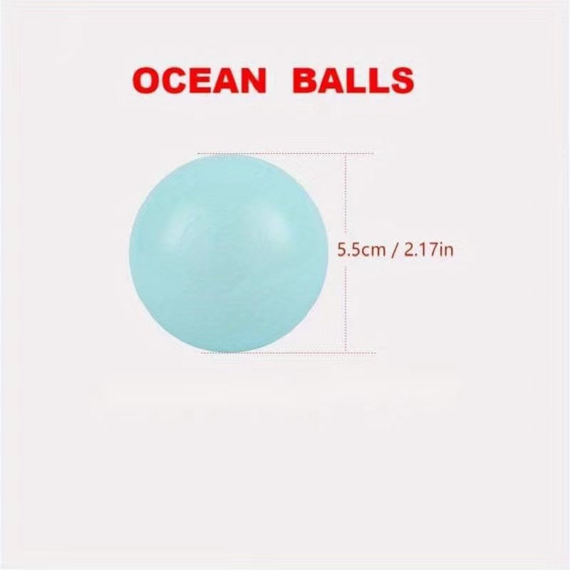 100 vibrant Ocean Balls, Non-toxic and Safe for Toddlers, Baby Boys and Girls