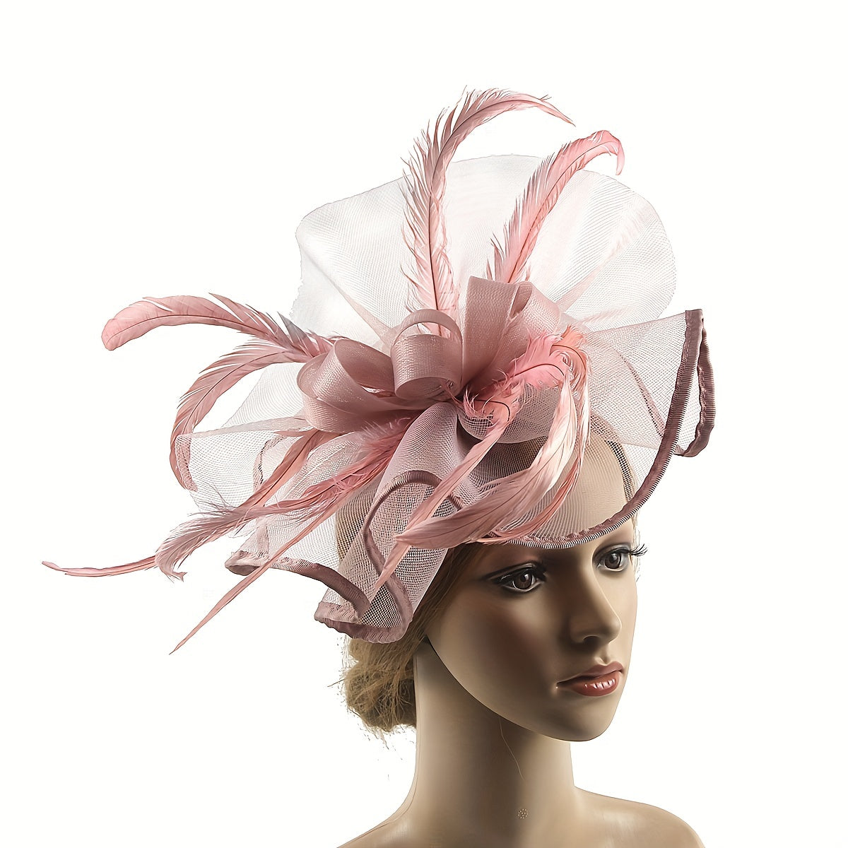 Stylish Fascinator Hats featuring Veil, Feather, and Bow - Perfect for Weddings, Proms, Kentucky Derby, and Photoshoots - Complete your Look with Fashionable Hair Accessories