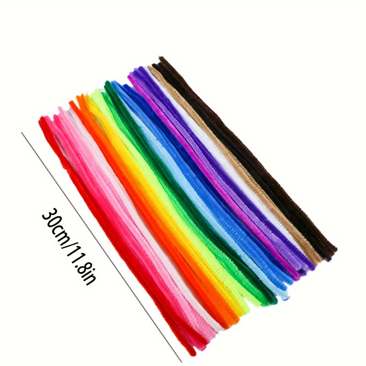 100 pieces of multicolor twist sticks for DIY handmade hair accessories.