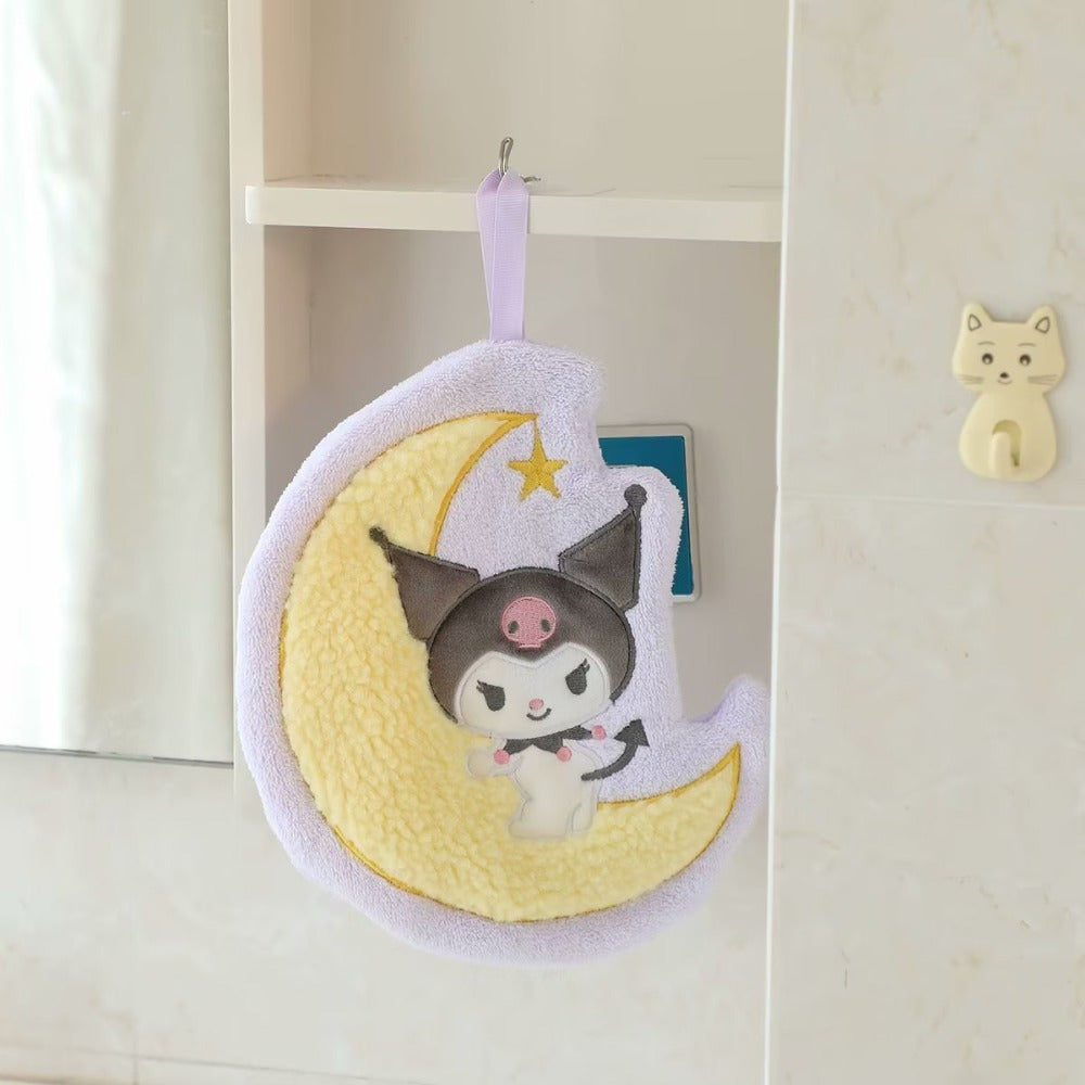 Hello Kitty, Kuromi, Melody, and Cinnamoroll cute hand towel for quick drying and absorbency