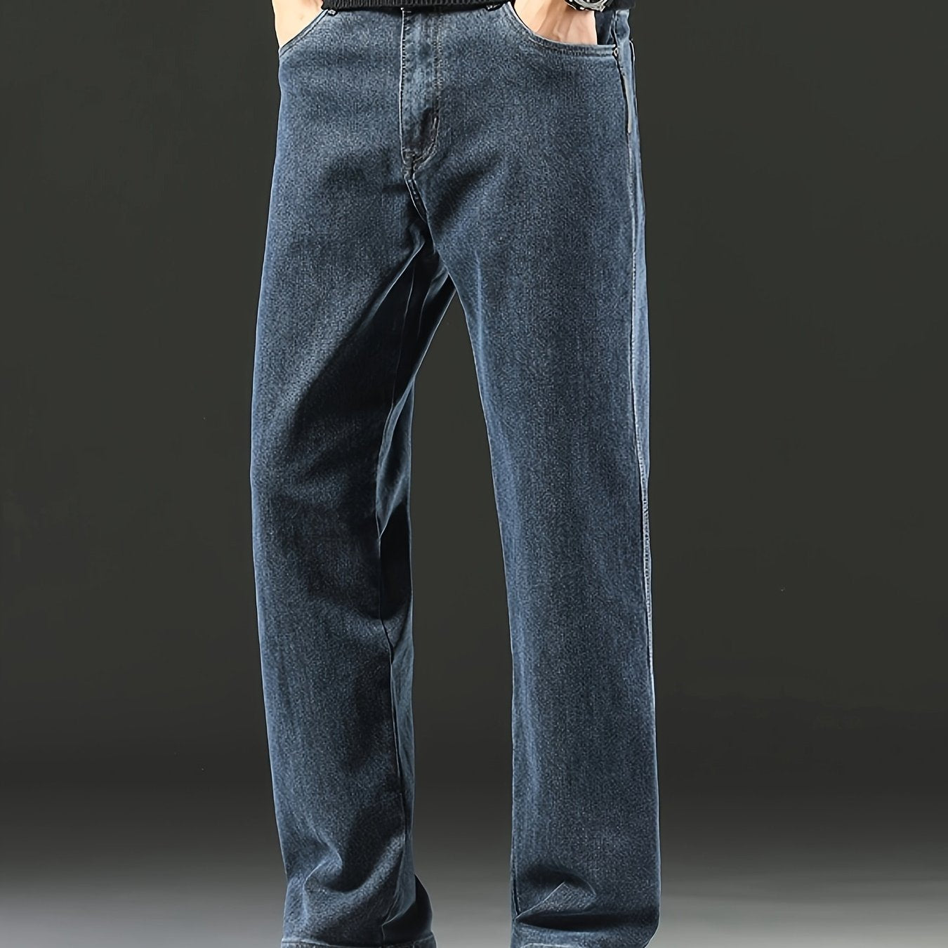 Casual denim jeans for men with classic fit, comfortable stretch, and all-season style.