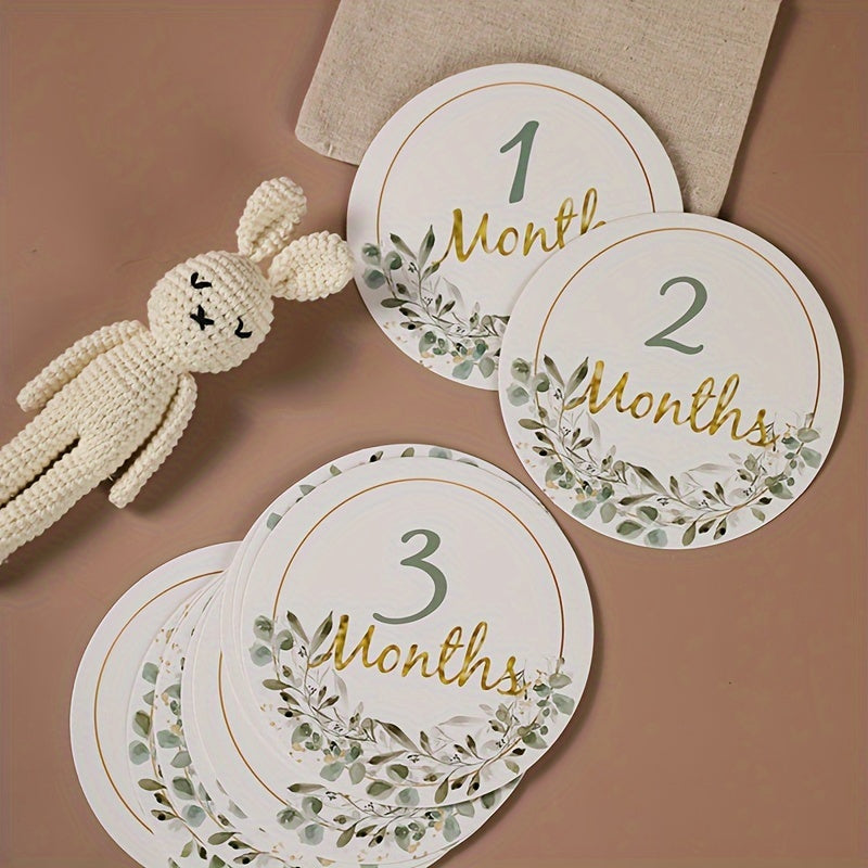 Adorable Milestone Cards for Every Month, Featuring Fun Double-sided Designs for Halloween, Thanksgiving, and Christmas Gifts