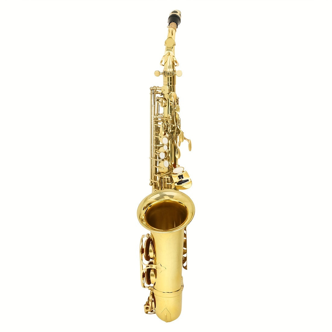 Professional MBAT Alto Saxophone in E Flat with brass body, engraved Keystone pattern, white shell key, and golden finish - includes MBAT case and accessories.