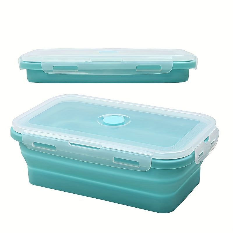 Foldable Food Storage Box Set - Includes 3 Containers with Lids, Made of Silicone Material, BPA Free, Perfect for Microwaves, Dishwashers, and Freezers, Essential Home Kitchen Supplies