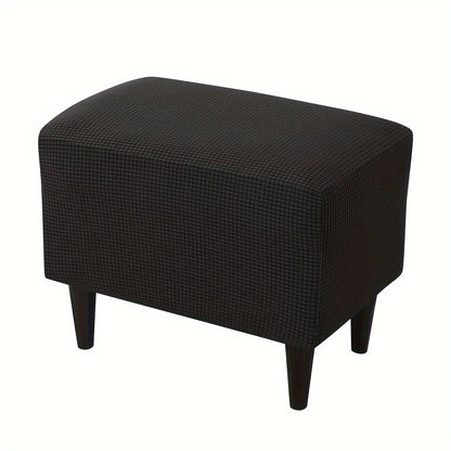 Stretch modern style ottoman cover protects footstools from dust and enhances living room decor.