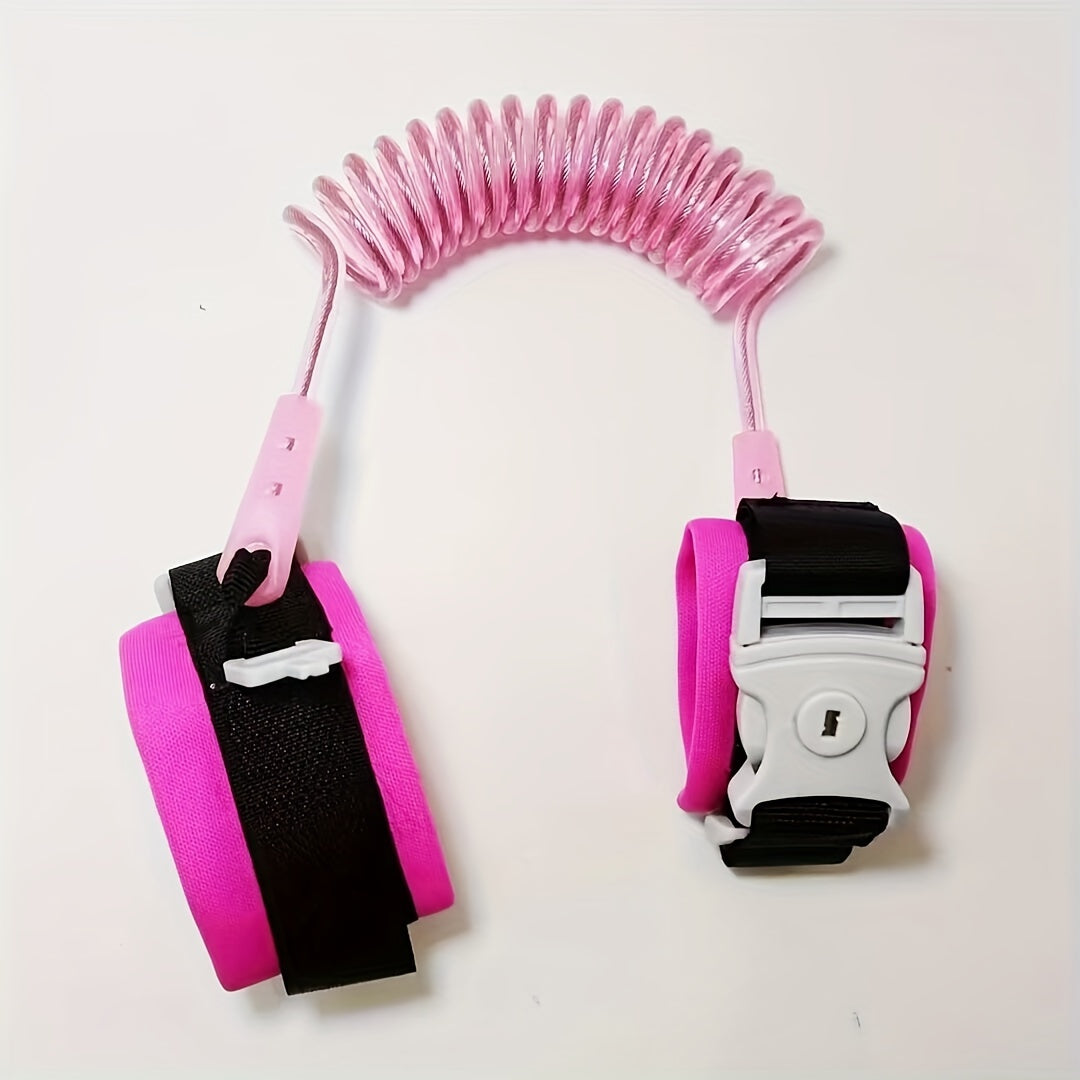 Safety harness for kids with secure lock - made of lead-free plastic, includes seat belt and wrist link for children