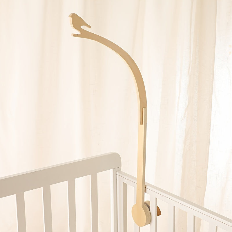 Kids' bed hanging wooden bird bell bracket, home decoration accessory.