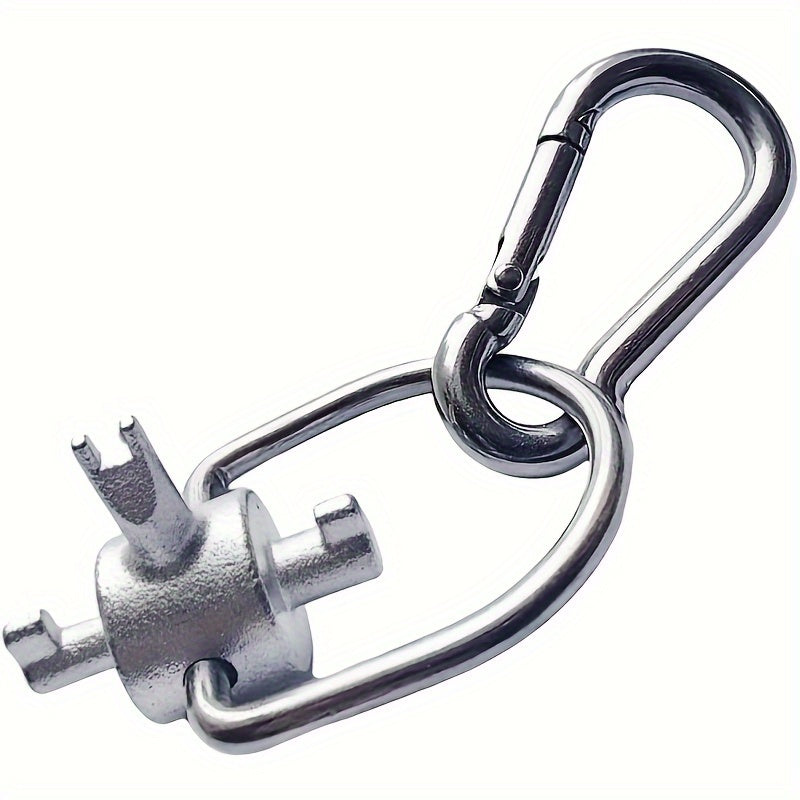 Key tool for HVAC manifold compatible with both 410A and R22 refrigerant systems. Made of metal, tamper-resistant, and requires no electricity. Ideal for air conditioning installation, maintenance, and repairs.