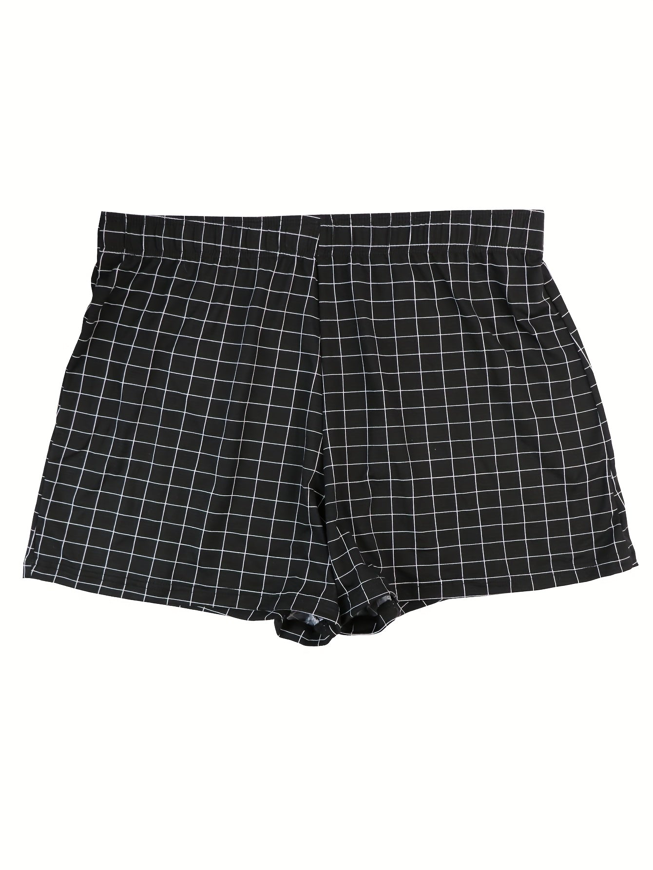 Men's 4pcs Classic Plaid Print Underpants, Trendy and Comfortable.