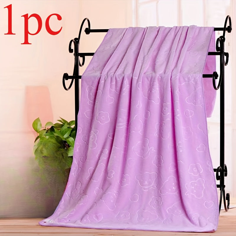 High-quality microfiber bath towel: Thick, absorbent, quick-drying for home or beach use. Imported, ideal for washing cloths.