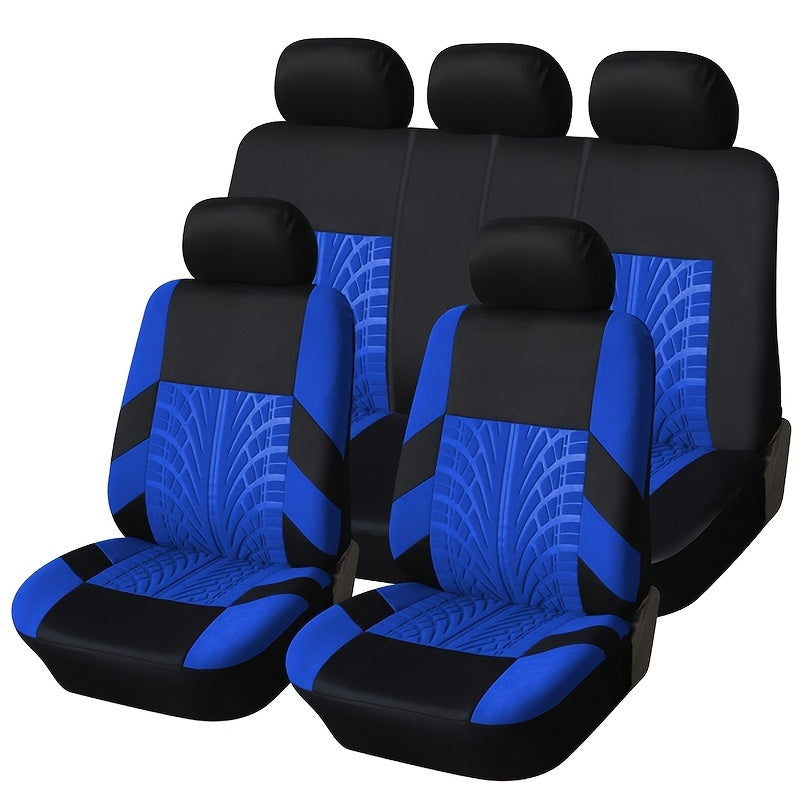 5 Seats Car Seat Covers, Breathable Polyester Split Automotive Front Rear Seat Cushion Covers, Universal for Cars, Trucks, SUVs