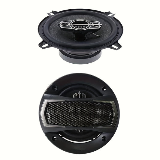 Pair of 10.16 cm 220W 4-Way Car HiFi Coaxial Speakers with Dust Cover & Audio Cable