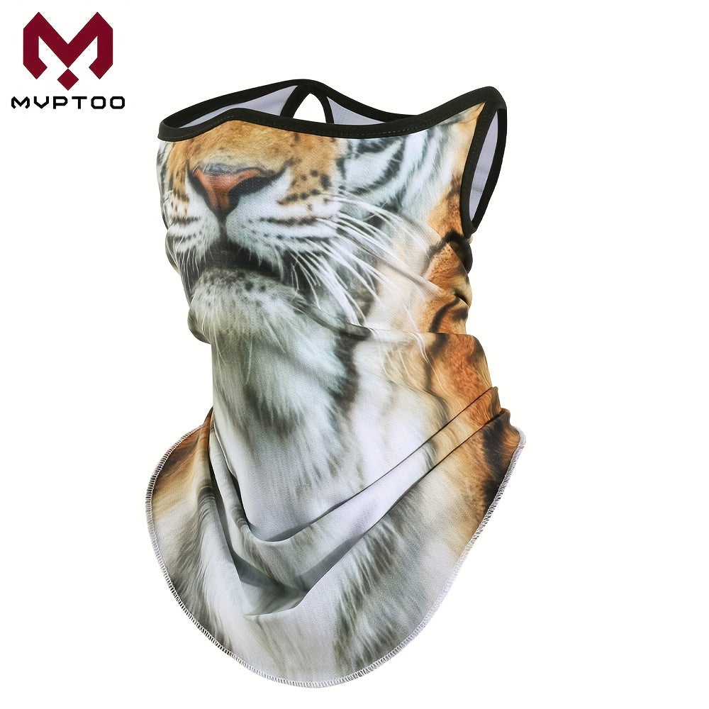 Stay warm and stylish with the MVPTOO 3D Printed Scarf featuring hanging ear loops and an animal print design. Ideal for cycling, motorcycling, and outdoor activities, this versatile accessory can be worn as a balaclava, full face mask, or neck warmer.