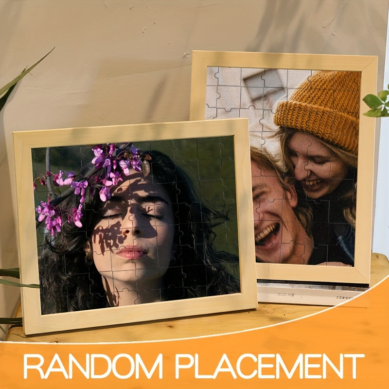 Personalized Puzzle Photo Frame: A Unique Gift for Someone Special - High Quality Printing, Elegant Wooden Frame, Recommended for Ages 14 and Above