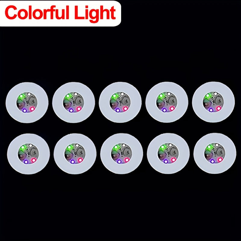 LED Coaster Stickers in sets of 1, 5, or 10 to decorate drinking glass cups, wine bottles, and liquor bottles for party lighting.