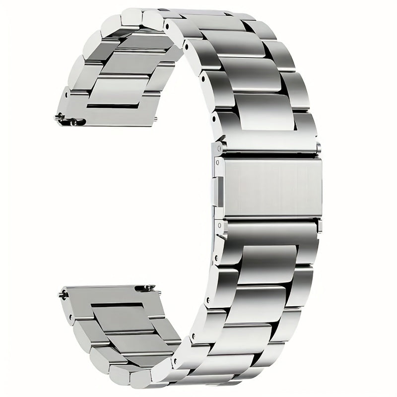 Stainless Steel Band in 20mm and 22mm, Compatible with Smartwatches and Traditional Watches