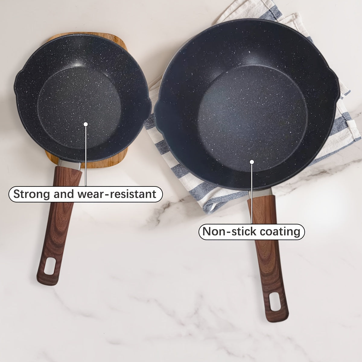 Durable Black Mica Coated Cast Iron Pot - Japanese-Style Multipurpose Pan for Ramen, Korean Cuisine, Cooking & Dining - Non-Stick and Sturdy 19.56/25.91 cm Iron Material