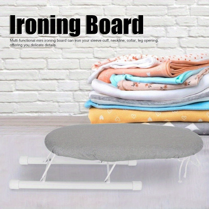 Compact Mini Ironing Board Table, Space-Saving Design of 25.91 cm for Sewing, Crafting, Household Chores, and Travel - Features Anti-Scald Silvery Cloth, Ideal for Sewing Projects