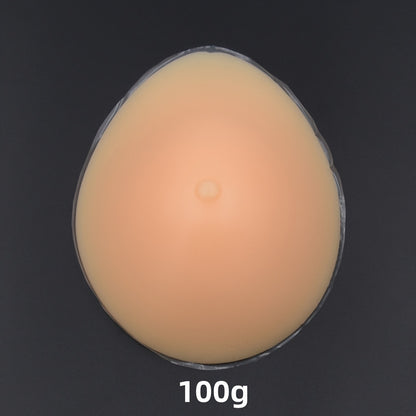 Silicone Gel Breast Prosthesis for Post-Surgery Support and Cosplay - Soft, Skin-Tone, Single Piece