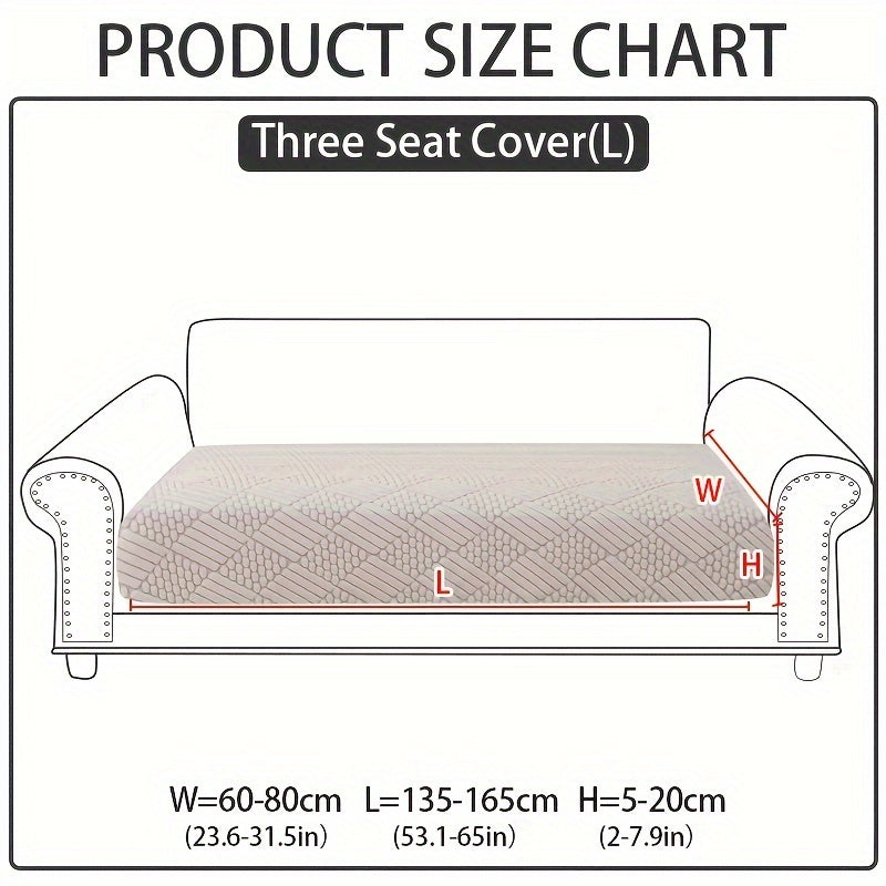 Modern polar fleece jacquard sofa slipcover with elastic band for a fitted look. Machine washable and pet-friendly. Fits sectional, armchair, loveseat, 3-seater, and 4-seater sofas. Includes armrest covers. Great Christmas gift idea.