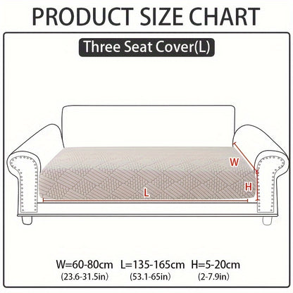 Modern polar fleece jacquard sofa slipcover with elastic band for a fitted look. Machine washable and pet-friendly. Fits sectional, armchair, loveseat, 3-seater, and 4-seater sofas. Includes armrest covers. Great Christmas gift idea.