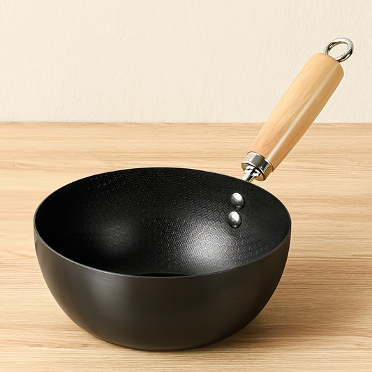 Small iron pan, ideal for single servings, with a non-stick surface, suitable for gas stoves, and small kitchen tools.