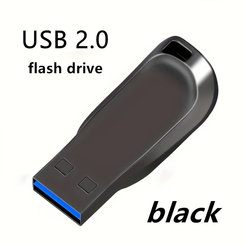 Metal USB 2.0 Flash Drive with High-Speed Data Storage, Available in Various Sizes, Secure Transfer for Computers and Tablets