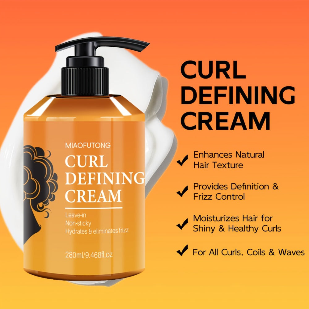 American Curl Styling Cream with Moroccan Argan Oil for Curly Hair, Long-Lasting Hold