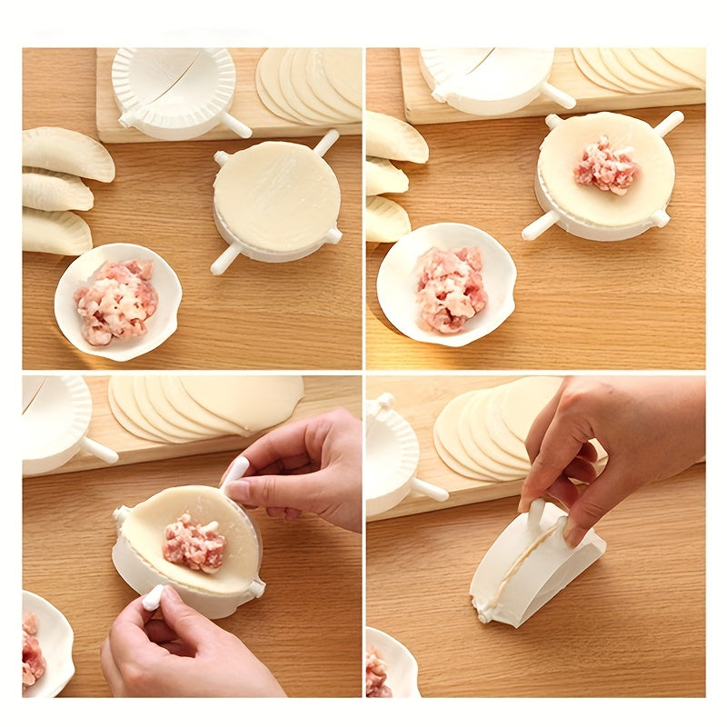 Plastic Dumpling Mold Set with 3 Pieces - Perfect for making Pierogi, Ravioli, and Empanadas with ease