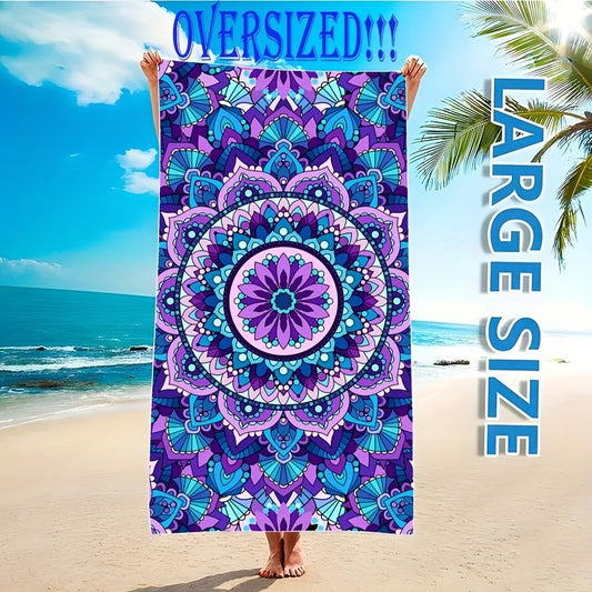 Bohemian Sand Protection Beach Towel in various sizes: 49.53x99.06cm, 69.85x139.7cm, 79.76x159.77cm, 89.92x179.83cm - Quick-dry.