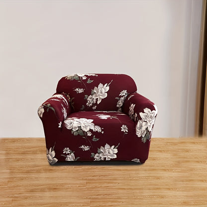 Four Seasons Printed Sofa Cover with Elastic Slipcover for Couch Protection from Cats, Ideal for Living Room or Office.