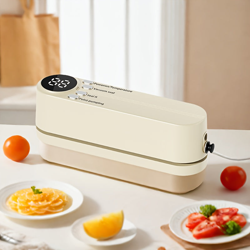 Compact and convenient kitchen vacuum sealing machine with 5 bags. This fully automatic food sealing equipment offers dry and wet fresh modes to meet all your saving needs with just the touch of a button.