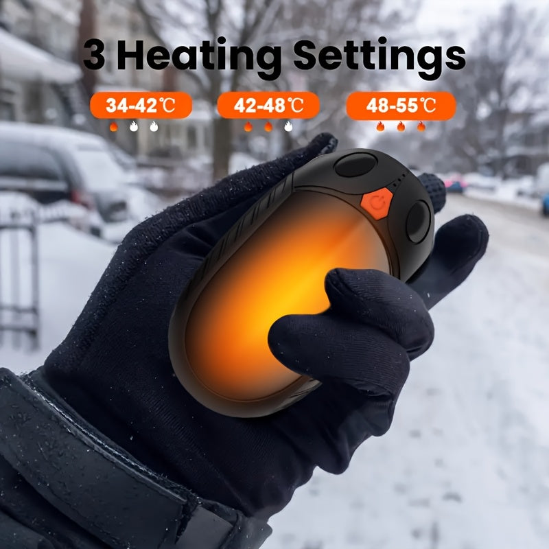 Stay warm and toasty with this set of 2 rechargeable hand warmers. These portable pocket heaters are perfect for outdoor activities and camping, and can be easily recharged with a USB cable. Made from durable ABS material, these hand warmers are a warm