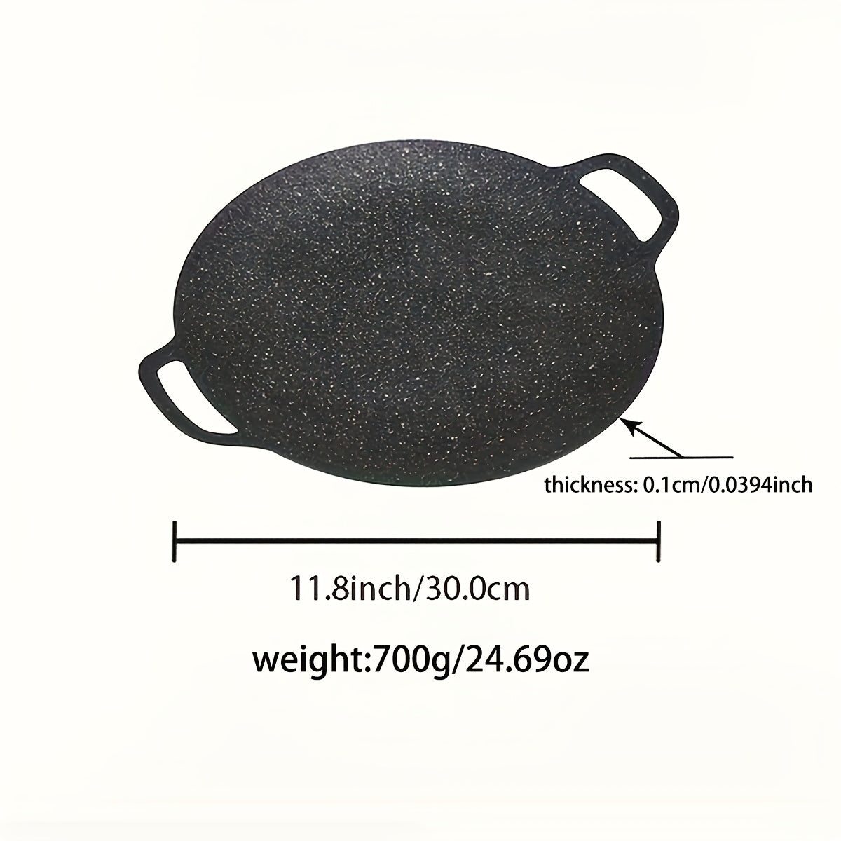 Multipurpose Cast Iron Grill Pan with Non-Stick Coating - Ideal for Camping, Convenient to Wash & Portable.