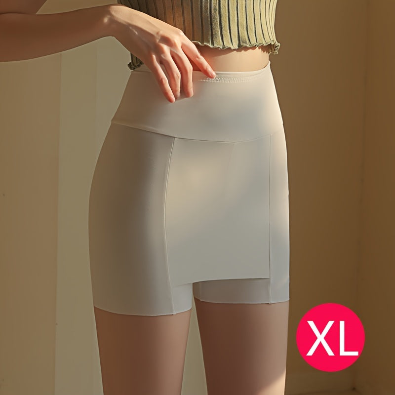 Women's High-Waist Tummy Control Shapewear Shorts for Summer Dresses in Beige