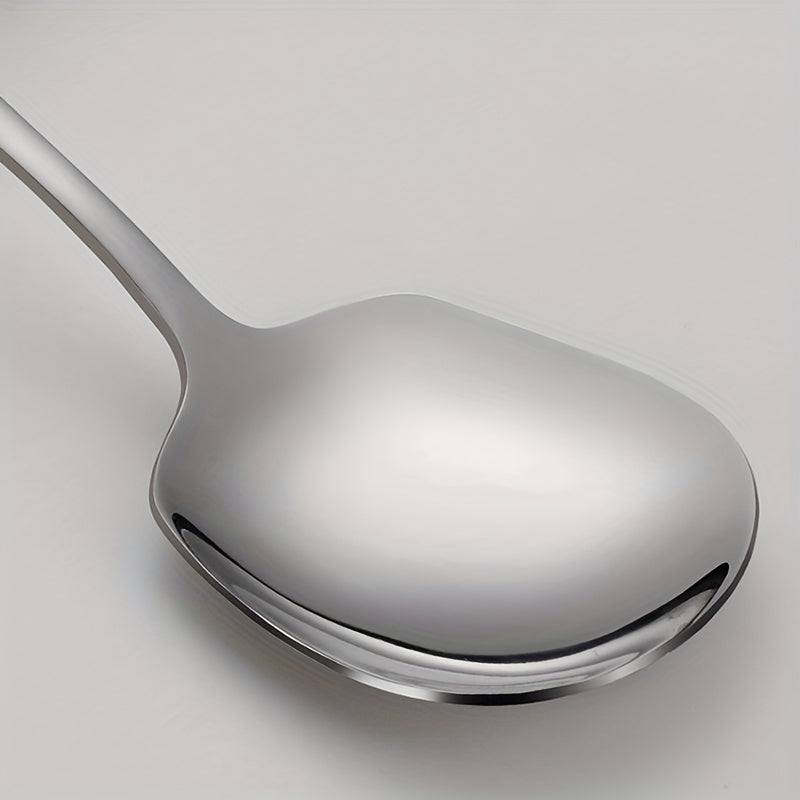 2 pieces of stainless steel serving spoons for catering events and parties.