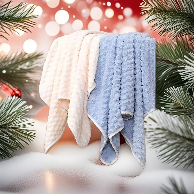 Ultra soft microfiber bath towel, 200 GSM, quick-dry, highly absorbent, woven polyester; perfect for daily use, spa, gym, travel; ideal Christmas gift.