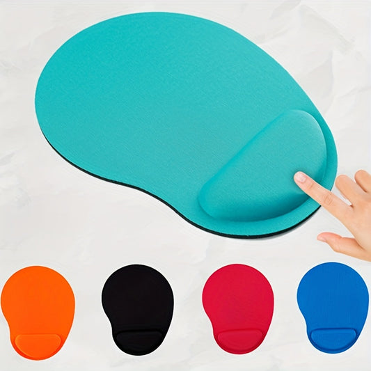 Ergonomic EVA wrist cushion with memory foam mouse pad for comfortable desk support in office or computer use.