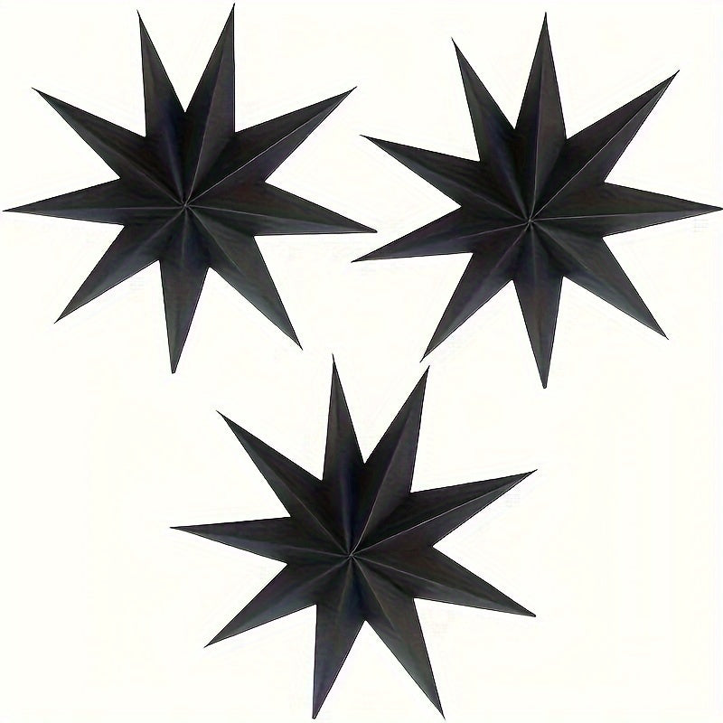 Christmas Nine-pointed Star Party Decorations, Suitable for Weddings, Birthdays, Shopping Malls, Festivals, and Origami Pendants. Available in 1, 3, 5, or 9 pieces.