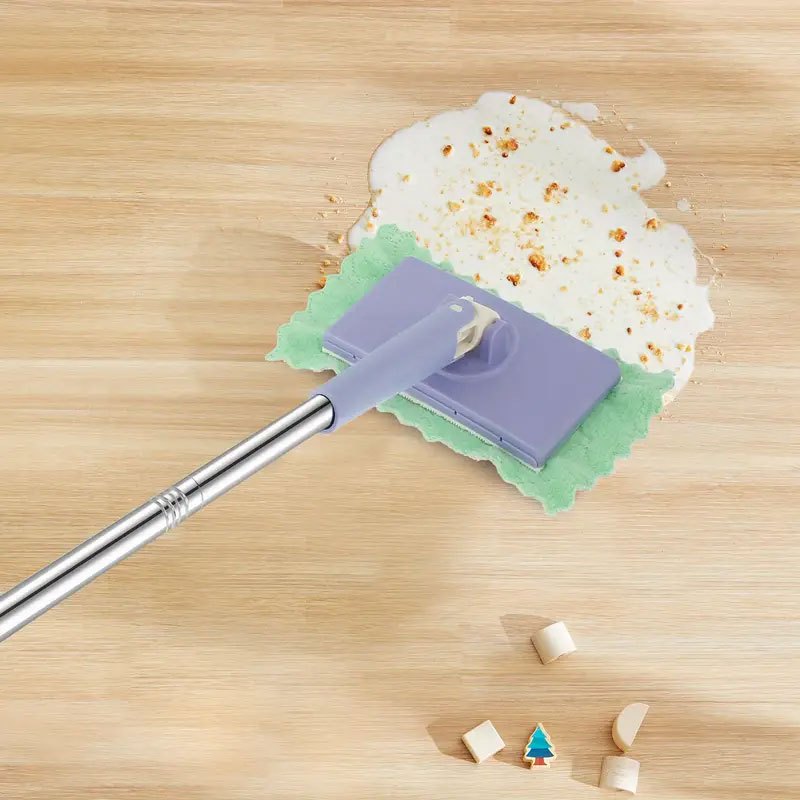 The Lazy Flat Mop: Your Ultimate Wiping Assistant with Replaceable Face Towel for Hands-Free Washing. Ideal for Walls, Tables, Cabinet Doors and Floors. A Must-Have for Home, Outdoor, Dormitory and Office Cleaning.