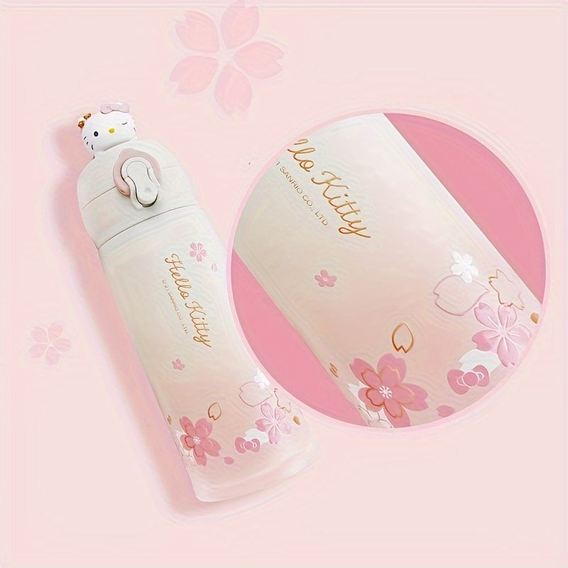 Hello Kitty insulated water bottle with 3D design, ideal for gifts or on-the-go use.