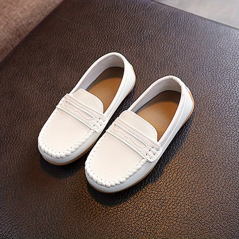 Boys' Vintage Slip On Loafers: Lightweight Non-slip Shoes for All Seasons