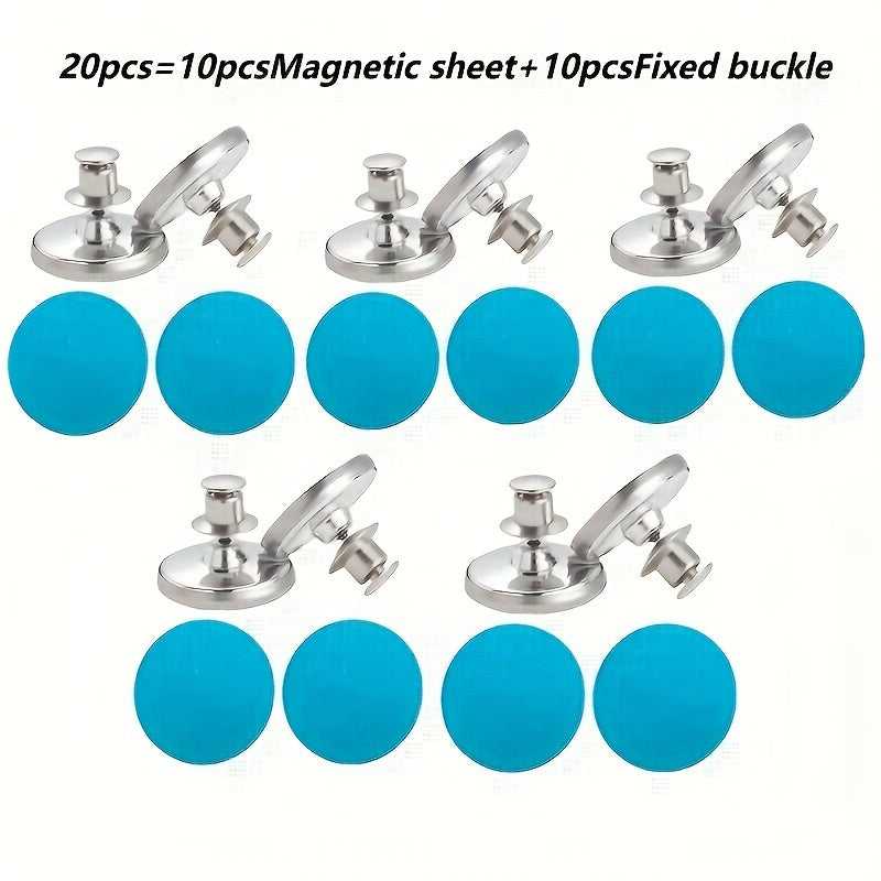 Modern metal curtain magnetic hooks, easy to install with wall hanging magnetic buckle, suitable for various uses such as shower curtains and wall stickers.